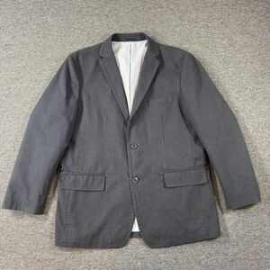 Engbers‎ Blazer Mens 42R EUR 52 Gray Pinstripe Comfort Fit Stretch Two Button